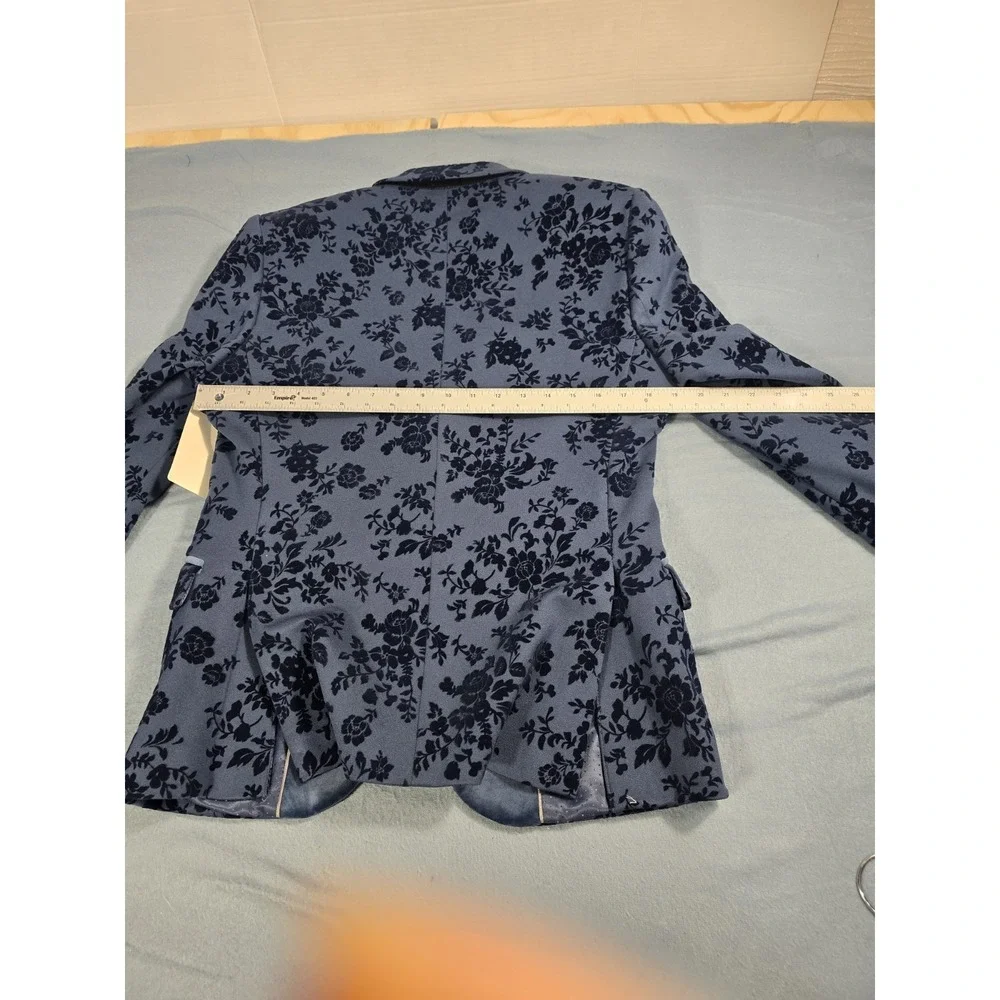 NWT J Ferrar Stretch Slim Fit Blue Floral Suit Tuxedo Evening Formal 38 REG $168